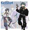 Genshin Xiao Impact Cosplay Costume Daily Work Clothes Uniform Party Black Suit