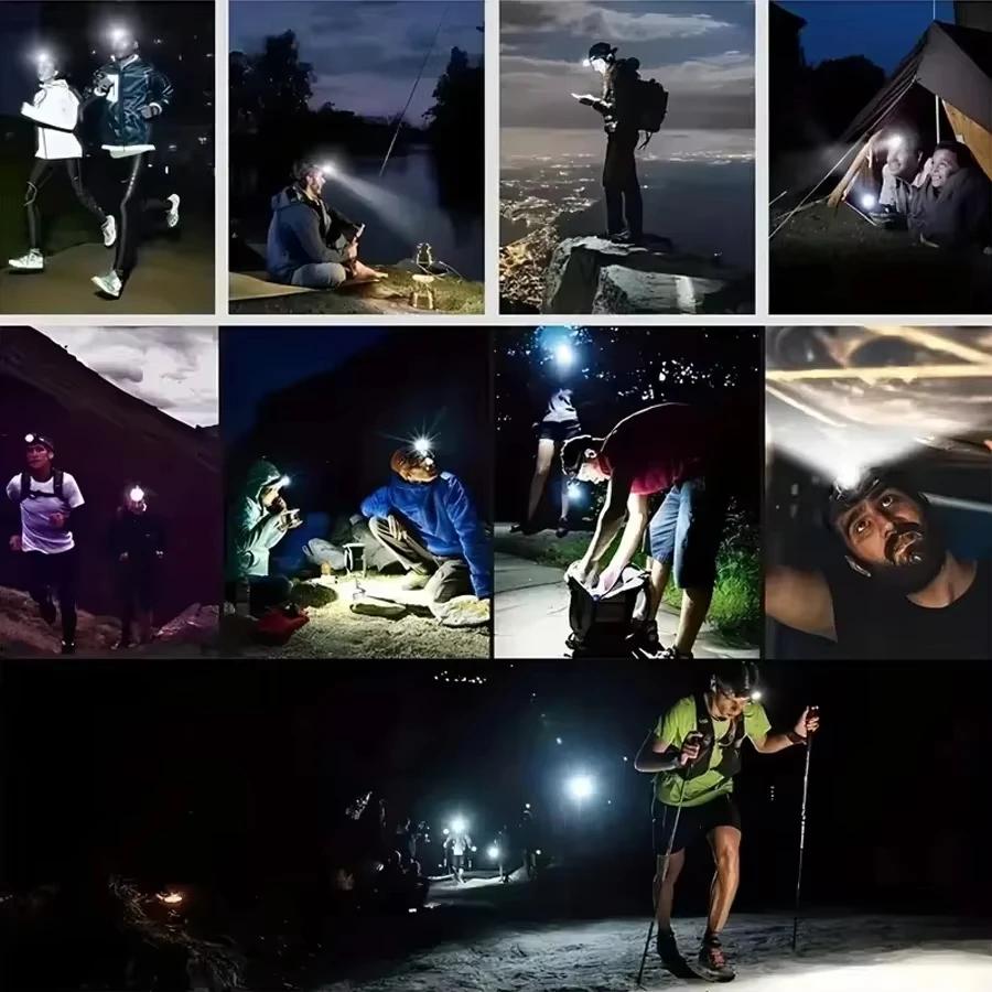 Rechargeable COB LED USB Headlamp Strong Magnetic Powerful Headlight Super Bright Waterproof Head Torch For Outdoor Fishing