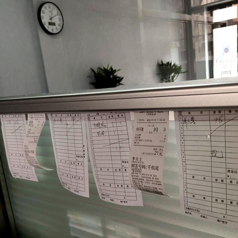 Aluminum Slide Check Rack Receipt Holder Desk Receipt Holder Restaurant Ticket Holder Silver Ticket Rail Bill Orders Display