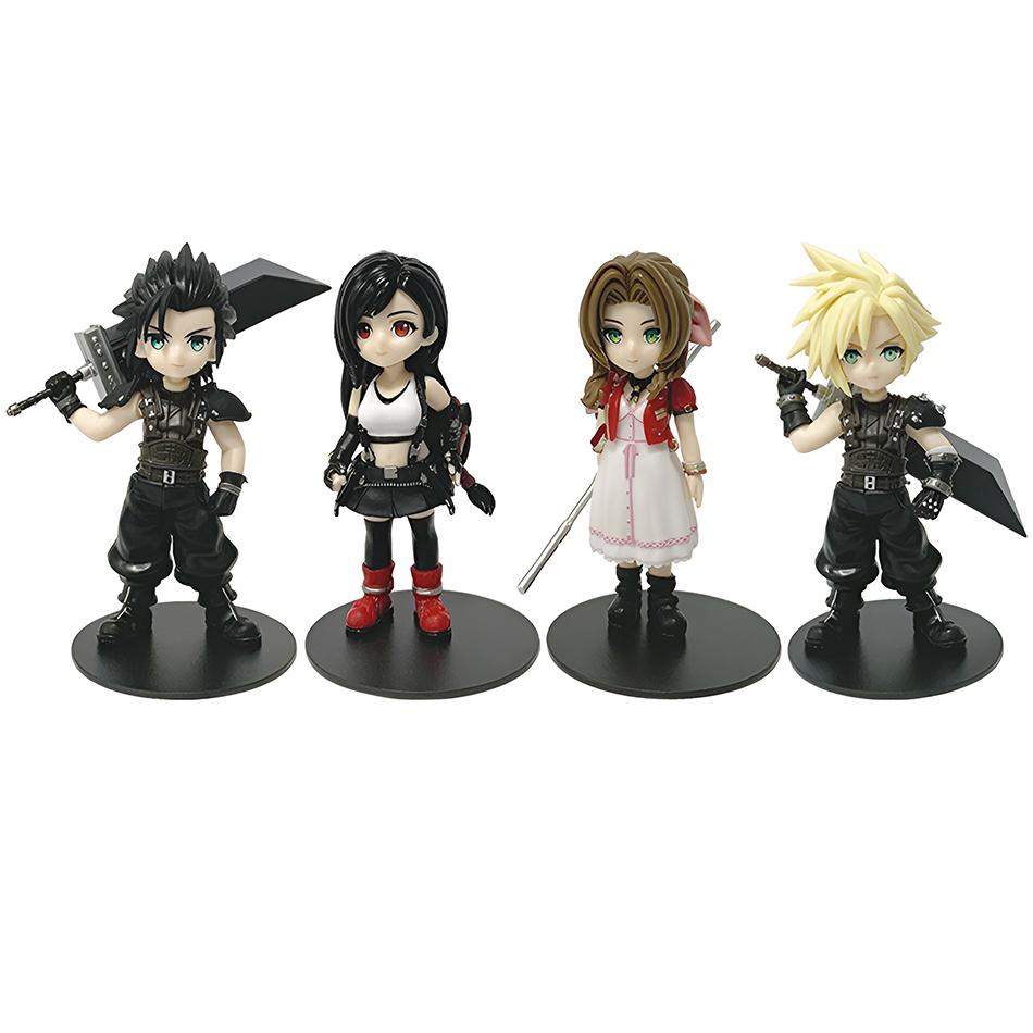 Fantasy 7 Anime Version Q Personnage Tifazak Scroud Alice Modèle en PVC Fait Main Produit Dérivé d'Anime Modèle de Dessin Animé Jouet pour Enfants Cadeau