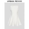 UR2026 Women's Solid Cotton Mini Dress