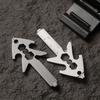 Christmas Tree Shaped Stainless Steel Survival Multi Tool Card Pocket Gadget with Bottle Opener Hex Wrench 4