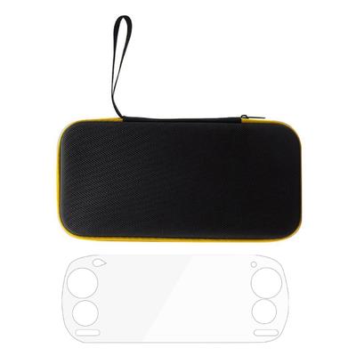 Large Capacity Storage Box & Clear Tempered Film for Retroid Pocket 5 Gaming Console Pouch Carrying Bag Shockproof Case