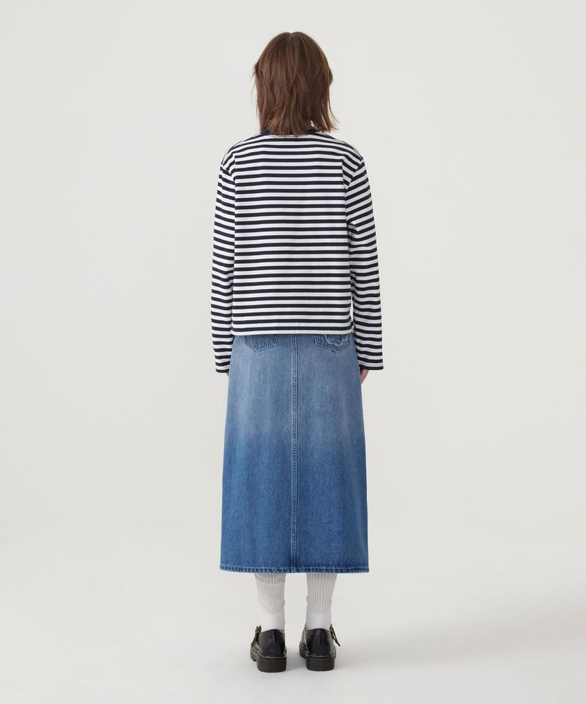 Covernat Woman Denim Long Skirt Blue