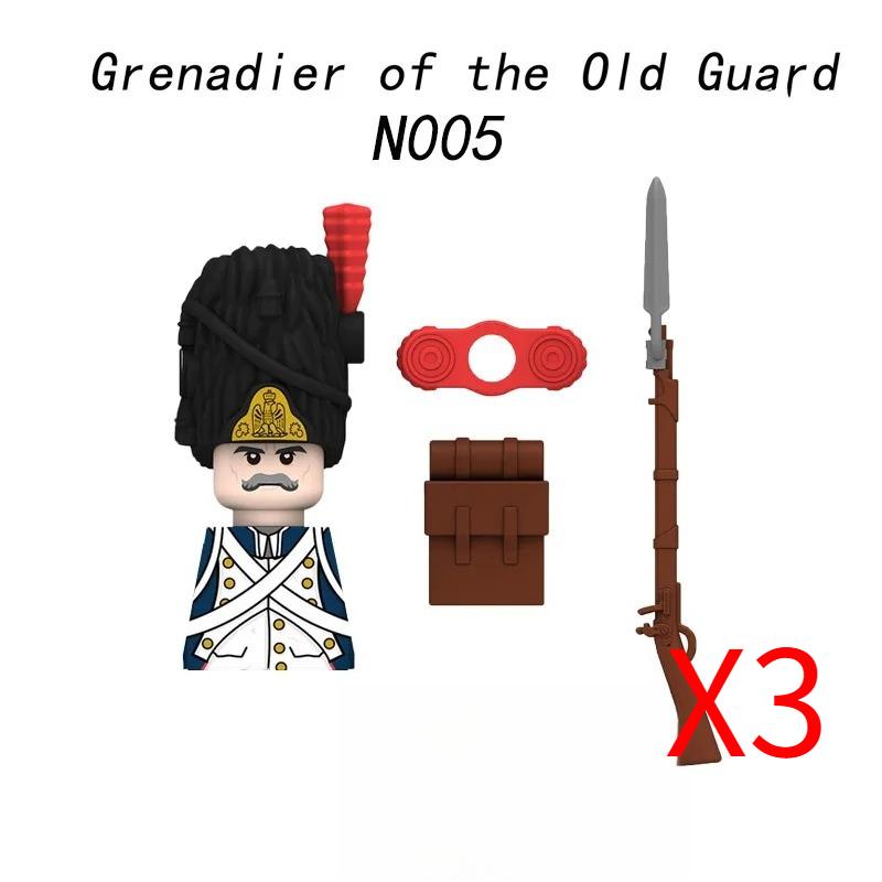 MOC Militar Medieval Guerra Napoleônica Blocos de Construção Exército Britânico Francês Infantaria Cavalaria Figura de Soldado Brinquedo de Peças