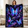 Celestial Butterfly Vines Coral Fleece Blanket