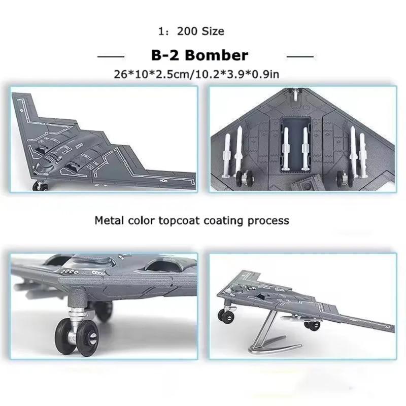 Toy Planes US Air Force B-2 Model 1:200 Scale A Ghost Bomber ABS Die-Cast Aircraft Model Building Blocks Toy Collection Gift