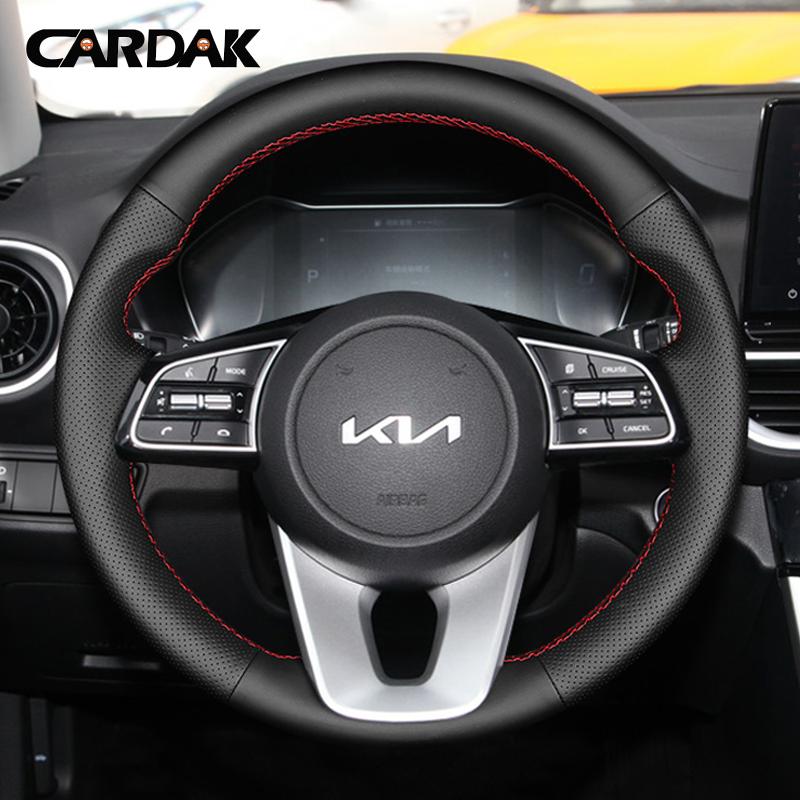 

Custom Leather Car Steering Wheel Cover 100% Fit For Kia K5 Optima 2018 2019 Sportage 3 2019 Forte Ceed Cee d 2017 2018 2019