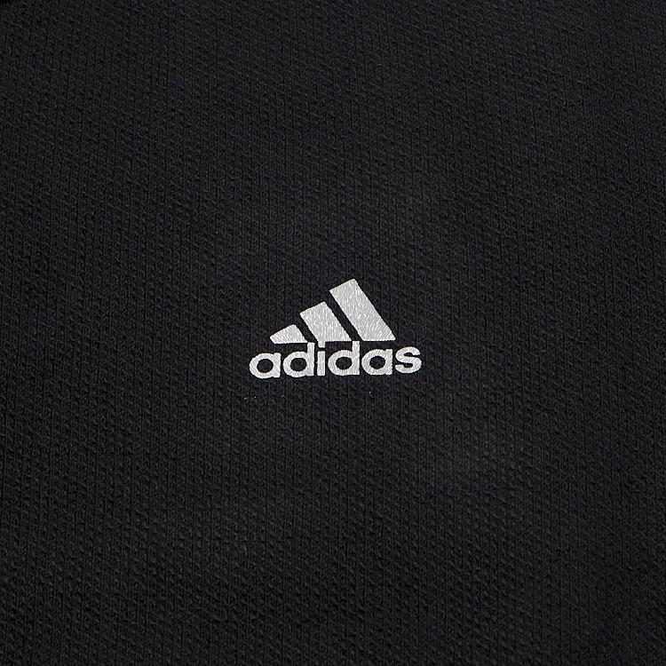Adidas Solid Color Logo Zip Casual Hoodie Jacket Men Jacket Black BR0130
