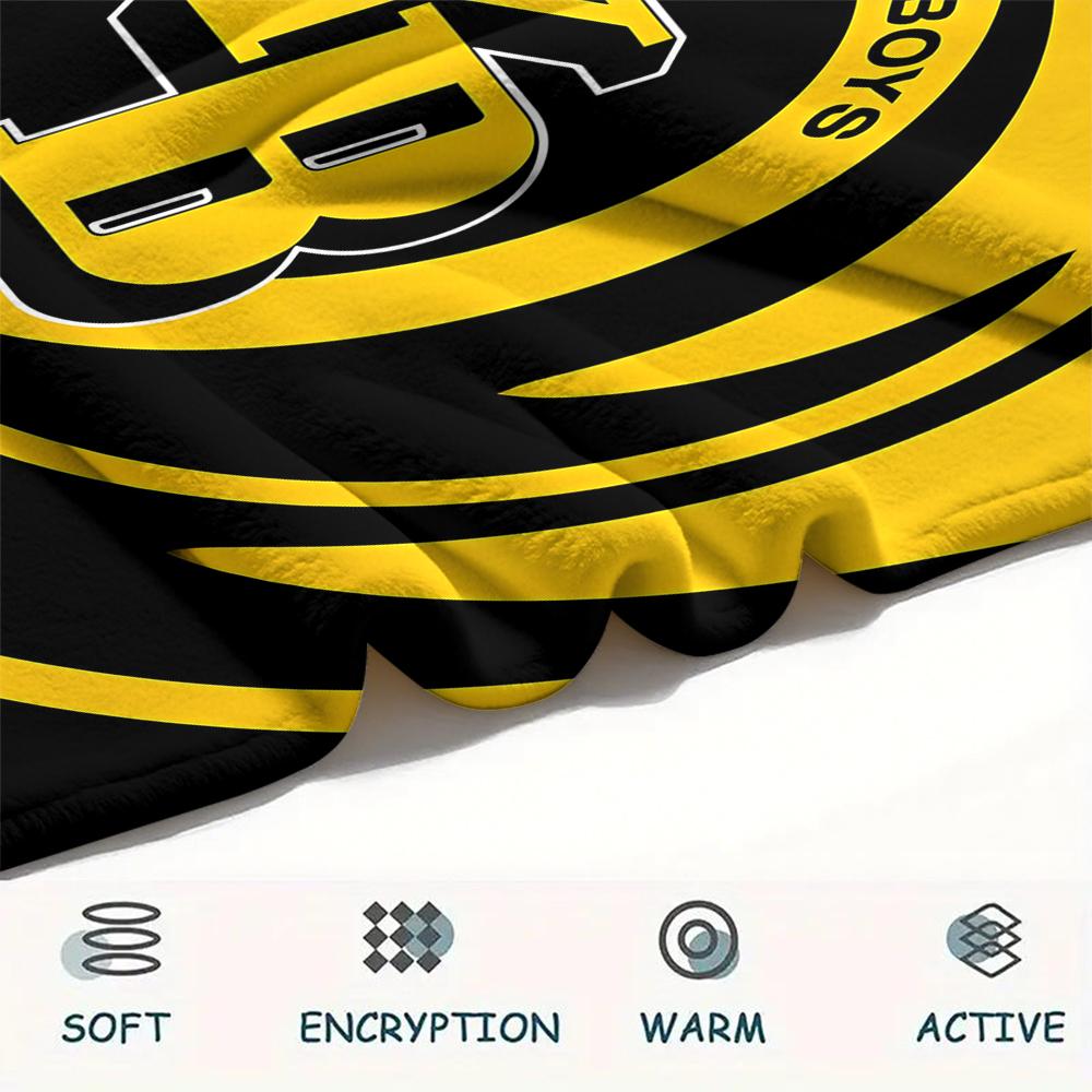 1 Manta de Franela con Estampado del BVB, Alta Calidad para Todas las Estaciones, Decoración del Hogar, Calidez y Comodidad, Perfecta para Regalos de Navidad