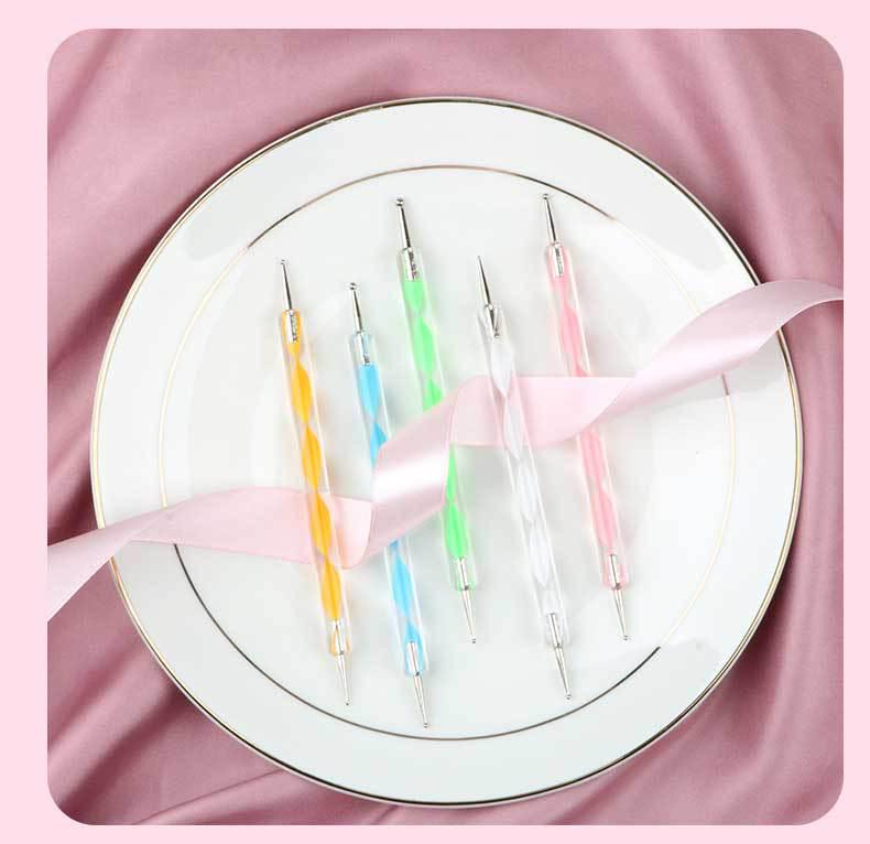 5-Piece Double-Headed Nail Art & Polymer Clay Dotting Tool Set