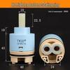 Ceramic Hot/Cold Faucet Cartridge Kit for Kitchen, Basin, and Shower Repair