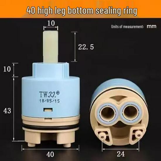 Ceramic Hot/Cold Faucet Cartridge Kit for Kitchen, Basin, and Shower Repair