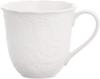 NARUMI Pair of Honiton Lace Bright Mugs, 350cc, White, Lace Pattern, Cute, Large, Wedding Gift, Microwave-Safe, Dishwasher-Safe, Gift Boxed, Gift