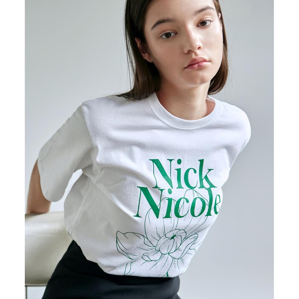 

NICKNICOLE Flower Half TeaGreen
