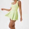 Women's Tennis Dress U-Neck Sleeveless Knee Length Dress