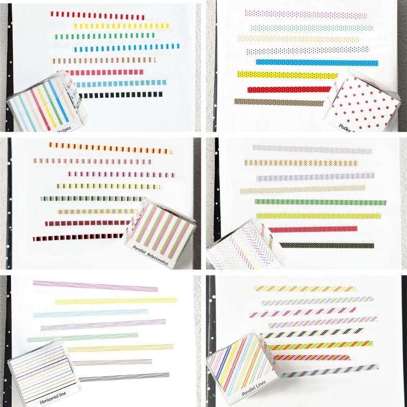 8 Rollen 3mmX5m Dekoband Set Punktgestreiftes Muster Bastelband für Scrapbooking Journal Planer Bastelprojekt Verpackung