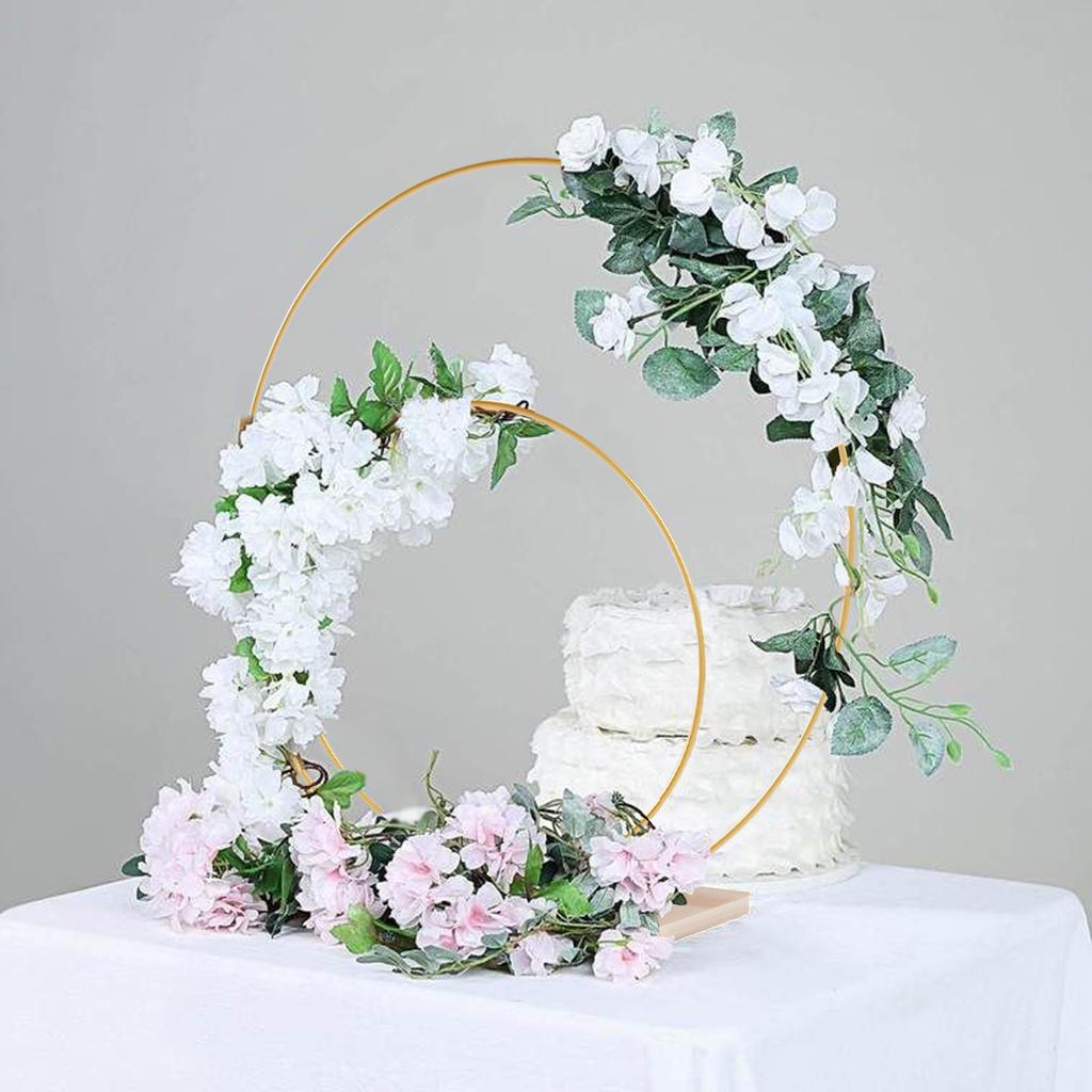 1Pc Metal Floral Hoop Garland Table Decoration for Wedding Centerpieces Holders Metal Wreath Flower Garland Home Decoration
