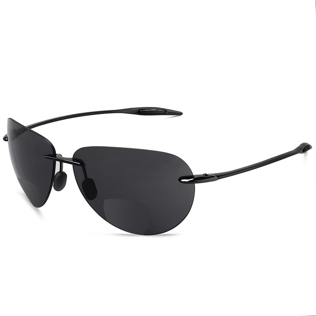 MAXJULI Classic Fashion Rimless Oval sunglasses women&men UV400 Unbreakable Driving Sports TR90 Frame Sun Eyewear (MJ8008)