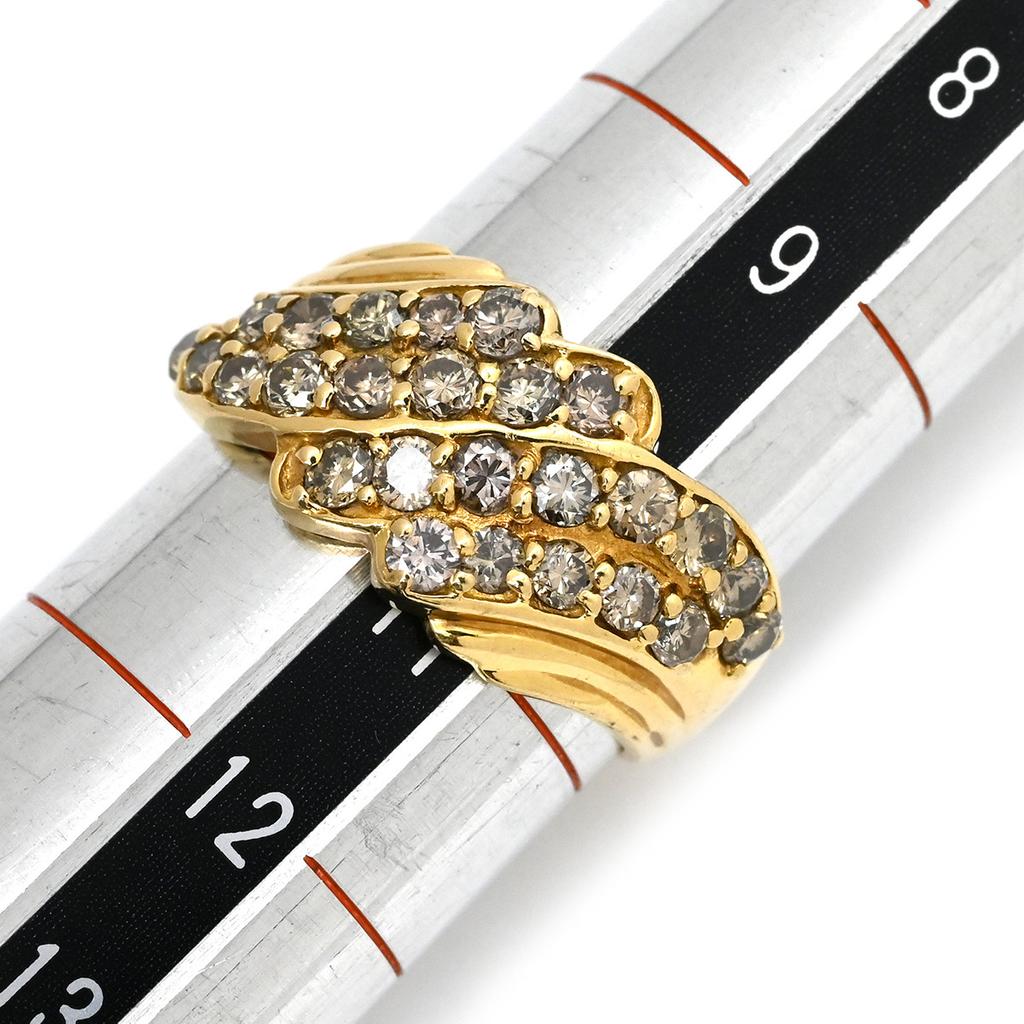 NON BRAND - Diamond 1.14ctRing ring 18K Yellow Gold/diamond #11(JP Size) Array