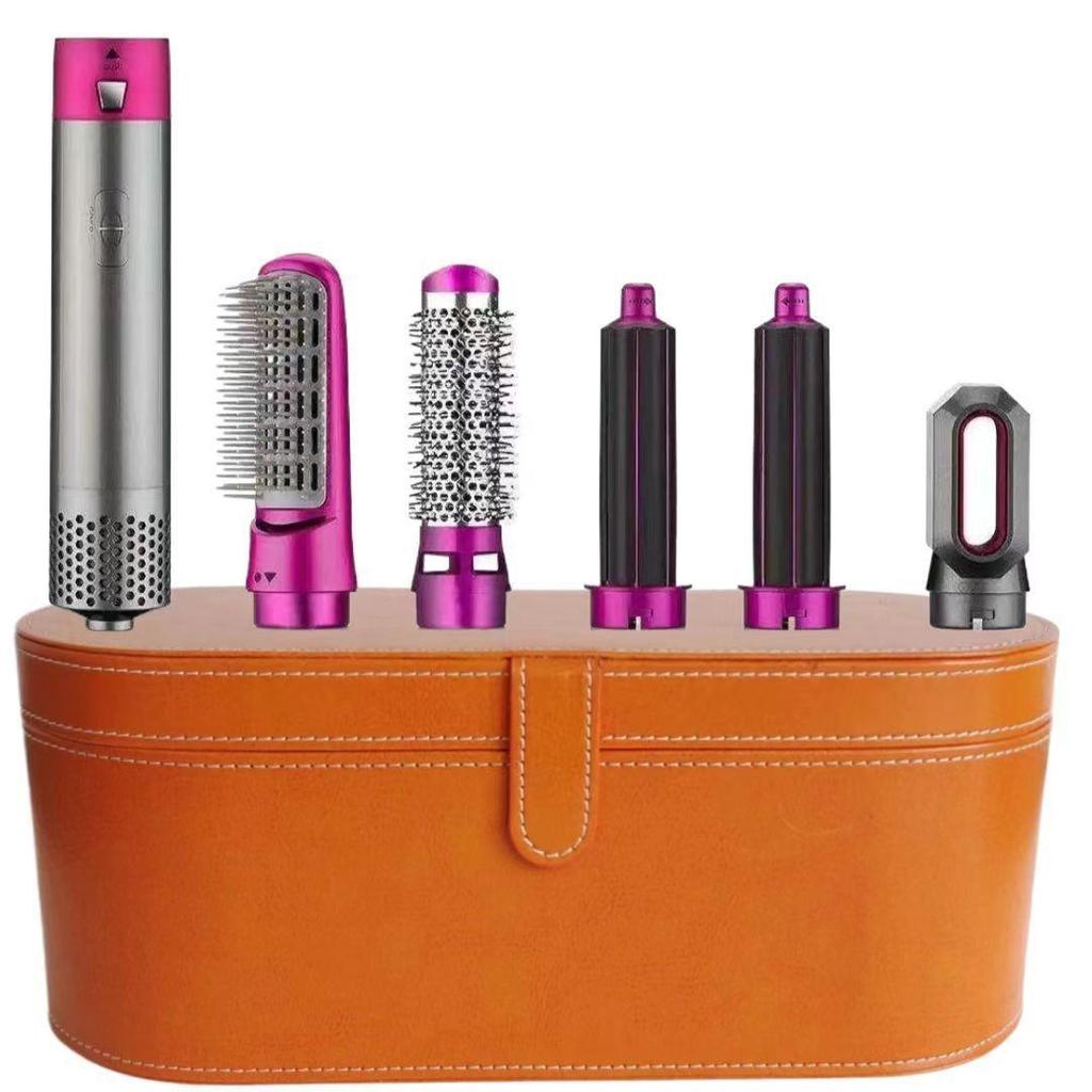 5-in-1 Rotating Hot Air Brush & Curling Iron - Multi-functional, No-Damage Big Wave Hair Dryer