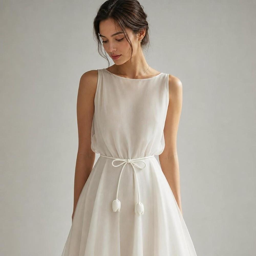 Cloth Tulip String Dress Belt Soft Fabric Waist Chain Stylish Waist Belt Female Wear