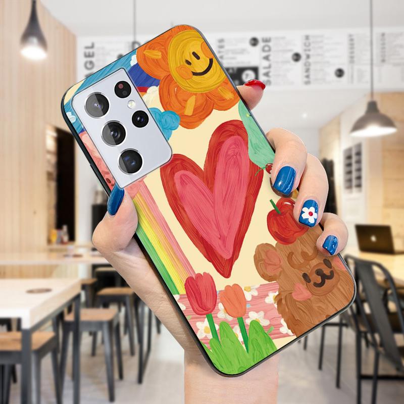 Kinder Aquarell Doodles Handyhülle Mädchen Jungen Design Hülle