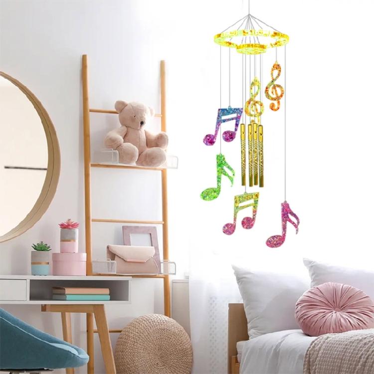 Musical Note Wind Chime Mould Epoxy Resin Mold Windchimes Hanging Pendants Mould