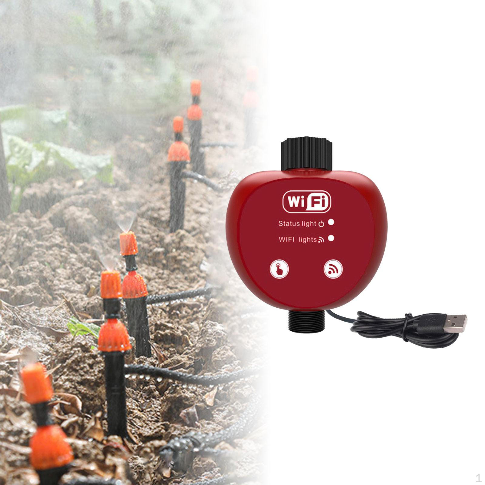 

Automatic Hose Faucet Timer Sprinkler System Waterproof LED Display for Home Plants красный