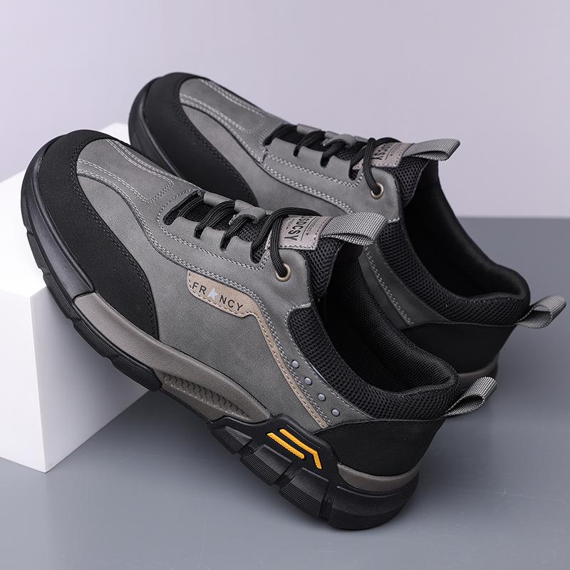 Autumn hiking shoes outdoor hiking tooling men's shoes fashion leisure labor insurance work leather shoes soft-soled shoes