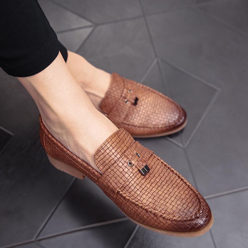 

Мужская обувь Кожаная Мужская Мужская Оксфорды Нарядная обувь для мужчин Роскошные Дизайнерские Лоферы Платформа Кожаная Мужская обувь 47 коричневый