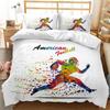 Rugby Sports Duvet Cover Set American Football Bedding Queen Size Polyester Comforter Cover Sports Themed Quilt