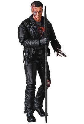 Medicom Toy MAFEX BATTLE DAMAGE Ca. 160mm Actionfigur Nr. 191 T-800 (T2 Ver.) - große, nicht maßstabsgetreue, vorbemalte Figur.
