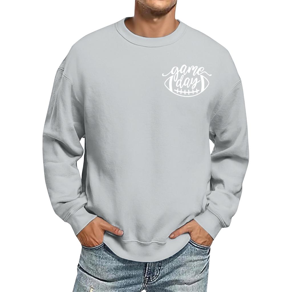 Men's Oversized Long Sleeve Crewneck Sweatshirt Casual Loose
