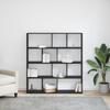 Bookshelf Black Oak Look 132 x 29 x 141.5 cm