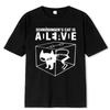 Men's T-shirt Top Quality 100% Cotton Schrodinger's Cat Print Short Sleeve  Design Sense of Fashion Atmosphere 04198