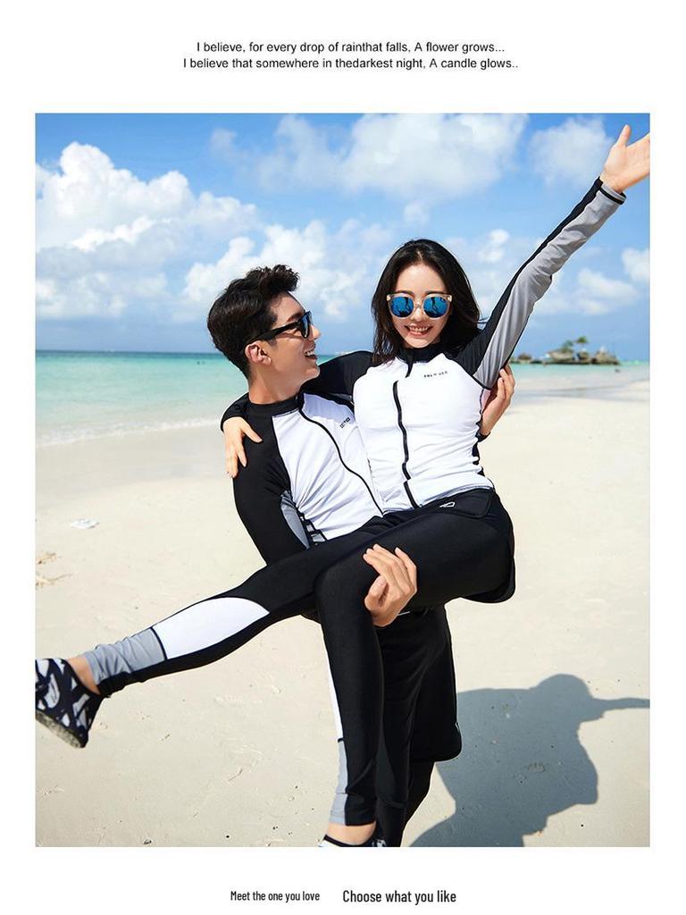 Women's Quick-Dry Two-Piece Snorkeling Wetsuit with Sun Protection and Jellyfish Guard