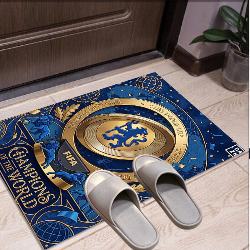 Chelsea FC Pattern Rug, Indoor/Outdoor Mat, for Picnic, Gameroom, Bedroom, Office, Living Room, Home Decor Carpet, Birthday Gift