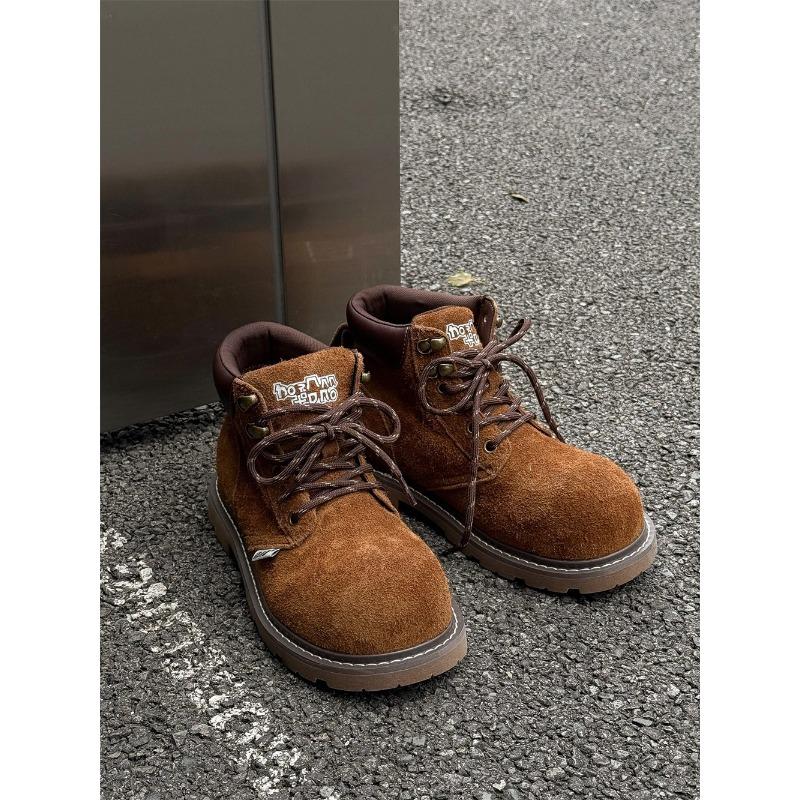 Ugly Cute Big Head Martin Boots Women's New Versatile Outdoor Tooling Rhubarb Boots