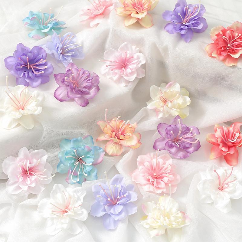 10/20Pcs 6cm Silk Artificial Cherry Blossom Head for Home Room Dceoration Bridal Wedding Decoration DIY Wreath Accessories
