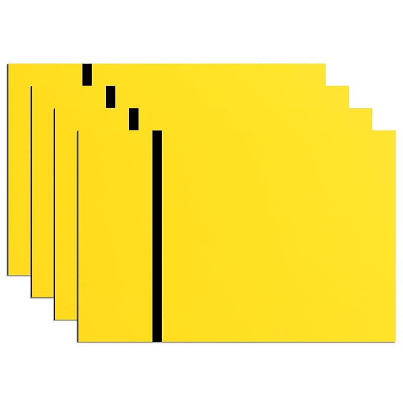 Double Color Acrylic Sheet (8" x 12", 200 * 300 mm, 4 Pieces)-White/Black