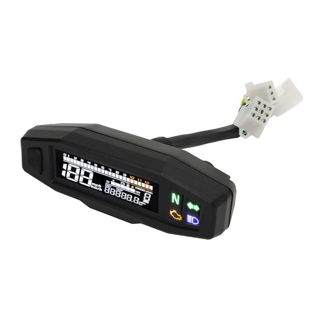 Speedometer Versatile LCD Display High Accuracy 12V LED Fuel Level Gauge Universal for Motorcycle Racing Motorbike