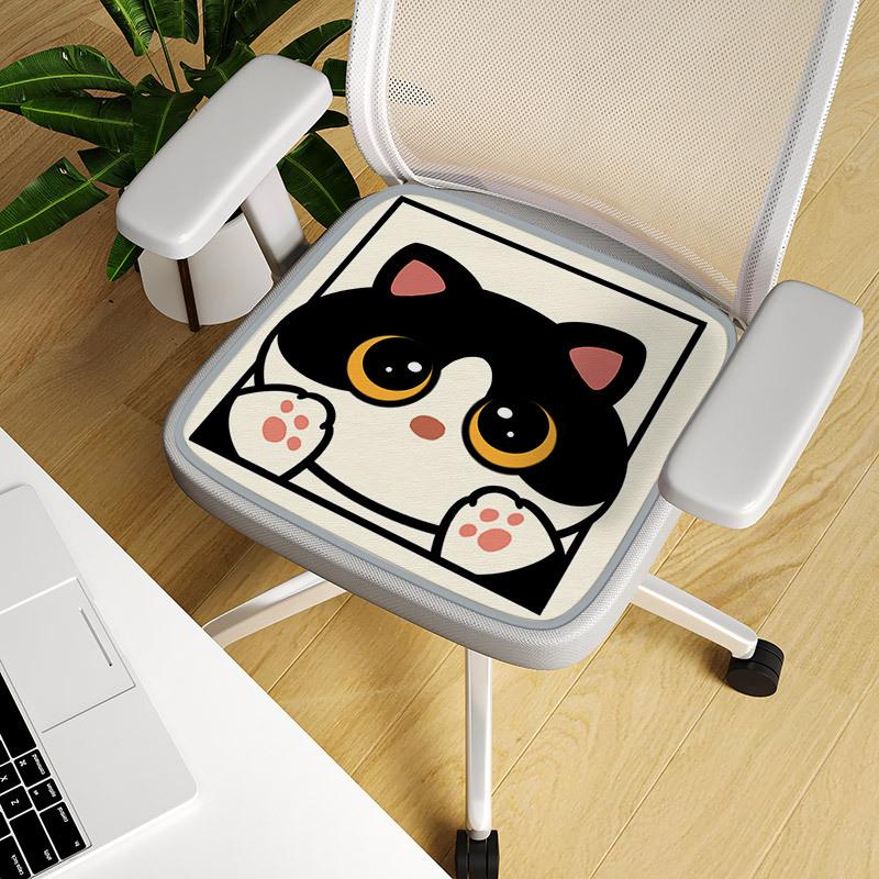 30x30cm Summer Ice Silk Cushion Office Cartoon Panda Children's Bench Sofa Cushion Car Cushion Learning Table Cushion cushion