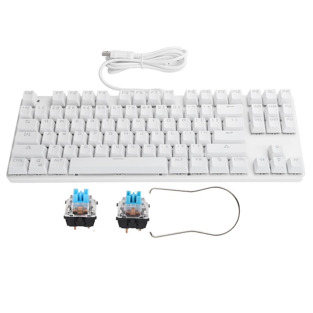 Mechanical Keyboard 87 Keys USB2.0 Wired Backlight Gaming Office Supplies Computer Parts 919‑10
