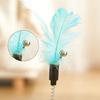 Wobbling Cat Feather Toy Interactive Spring Cat Teaser with Bells Cat Enrichment Feather Toy for Indoor Kittens Play Anxiety Relief