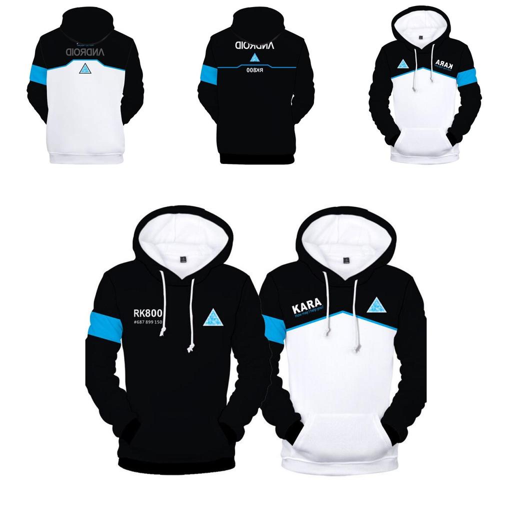 Premium Quality Detroit Become Human Hoodie Sweatshirt Connor Rk800 Kara Baseball Coat Jacket