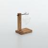 Wooden Frame Hydroponic Flower Vase - Transparent Ornament for Small Water Culture Plants