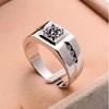 Jewelry alloy silver-plated diamond-studded men's ring, European and American style, for the trendy and stylish man, wedding ring, birthday gift