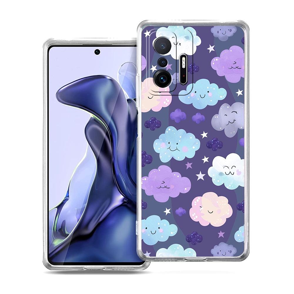 Transparent Phone Case for Xiaomi Mi 14 13 12 11 Ultra 13T 12T 11T Poco X3 NFC F3 F6 Pro Lite 5G Soft TPU Shell Cute Cloud Bags