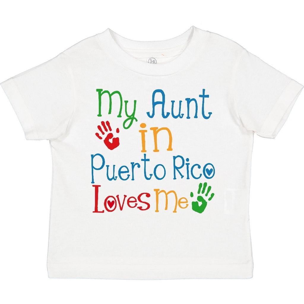 Inktastic My Aunt In Puerto Rico Loves Me Toddler T-Shirt Rican Tia Childs Girls